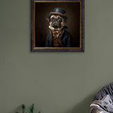 Sir Puggington – Gentleman Pug – Oxford Square Frame