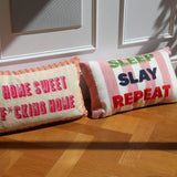 Sleep Slay Repeat Needlepoint Cushion