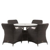 Solara Round Outdoor Dining Set - 4 Seater