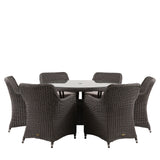 Solara Round Outdoor Dining Set - 6 Seater