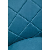 Sophia Dining Chair in Blue Velvet and Gold Metal