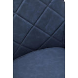 Sophia Dining Chair in Dark Grey Faux Leather and Chrome Metal