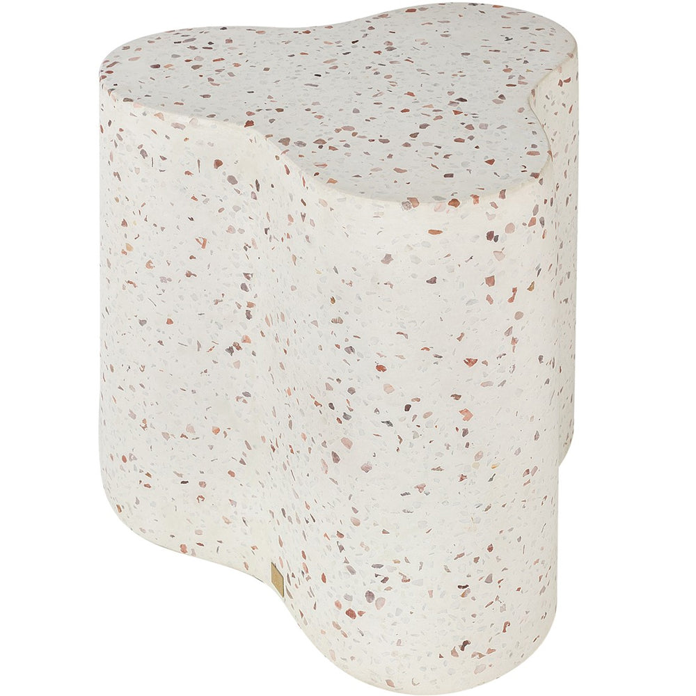 Stella Clover Stool – White Terrazzo