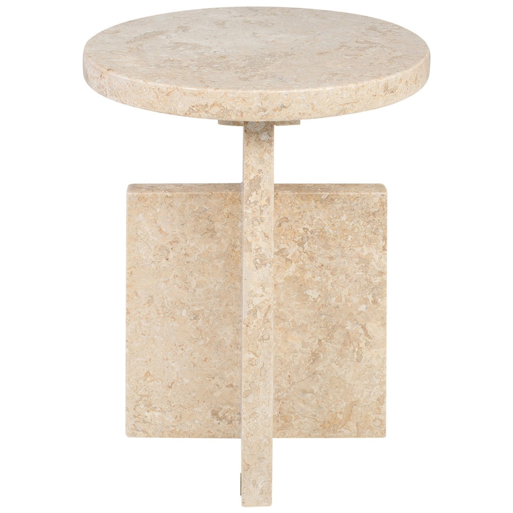 Sullivan Plus Side Table in Cream Marble