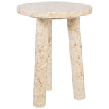 Sullivan Tripod Side Table in Cream Marble