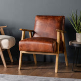 Sutton Armchair – Vintage Brown Leather