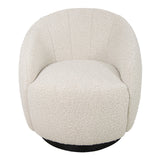 RV Astley Chalain Swivel Chair – White Boucle