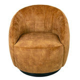 RV Astley Chalain Swivel Chair – Ginger Velvet