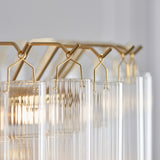Templar Chandelier – Clear Glass and Satin Brass