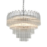Templar Chandelier – Clear Glass and Nickel