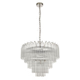 Templar Chandelier – Clear Glass and Nickel