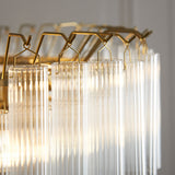 Templar Chandelier – Clear Glass and Satin Brass