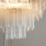 Templar Chandelier – Clear Glass and Satin Brass