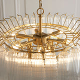 Templar Chandelier – Clear Glass and Satin Brass