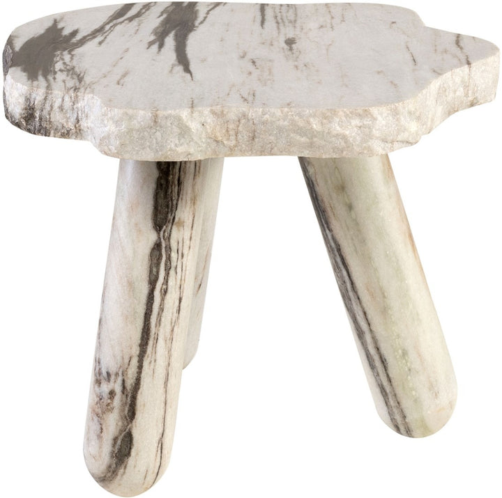 Thaddeus Side Table – Panda White Marble