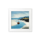 The Coastal Boat - White Hurstwood Square Frame
