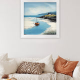 The Coastal Boat - White Hurstwood Square Frame