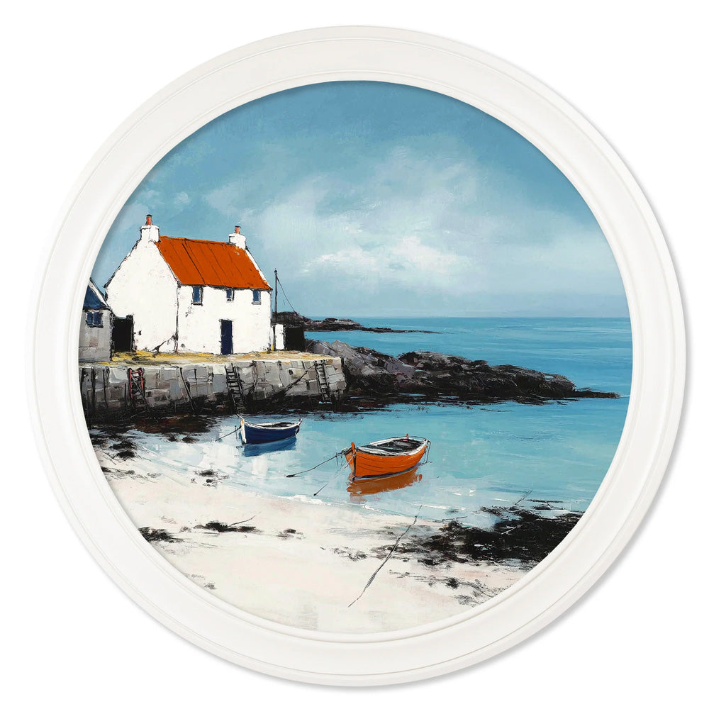 The Coastal House - Oxford White Round Frame