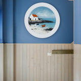 The Coastal House - Oxford White Round Frame