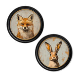 The Fox & The Hare - Oxford Round Frame