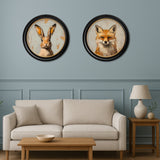 The Fox & The Hare - Oxford Round Frame