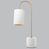 Livingsley Tide Table Lamp – White and Antique Brass