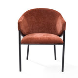 Tommy Franks Aidan Armchair in Giselle Rust Fabric – Set of 2
