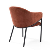 Tommy Franks Aidan Armchair in Giselle Rust Fabric – Set of 2