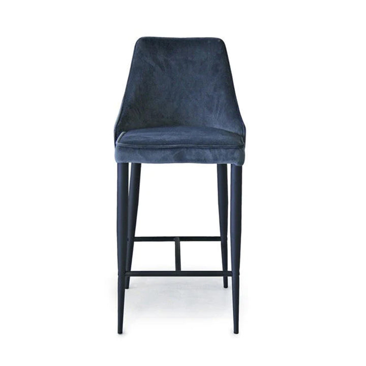 Tommy Franks Alain Bar Stool – Navy Velvet