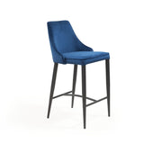 Tommy Franks Alain Bar Stool – Navy Velvet