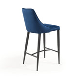 Tommy Franks Alain Bar Stool – Navy Velvet