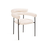 Tommy Franks Alita Dining Chair – Chex Polar Boucle Fabric