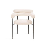 Tommy Franks Alita Dining Chair – Chex Polar Boucle Fabric