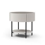 Tommy Franks Avola Bedside Table – Matte Beige