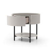Tommy Franks Avola Bedside Table – Matte Beige
