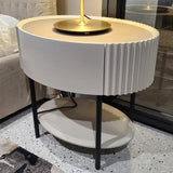 Tommy Franks Avola Bedside Table – Matte Beige