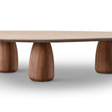 Tommy Franks Basilca Coffee Table - Walnut Travertine