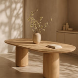 Tommy Franks Basilca Dining Table - 240cm - Ash Oak