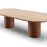 Tommy Franks Basilca Dining Table - 270cm - Walnut Travertine