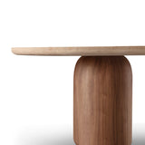 Tommy Franks Basilca Dining Table - 270cm - Walnut Travertine