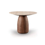 Tommy Franks Basilca Side Table - Walnut Travertine