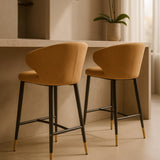 Tommy Franks Bellroy Bar Stool - Vintage Eco Pelle Honey