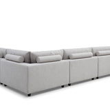 Tommy Franks Blanco 5 Piece Modular Sofa – Avery Velour Cream