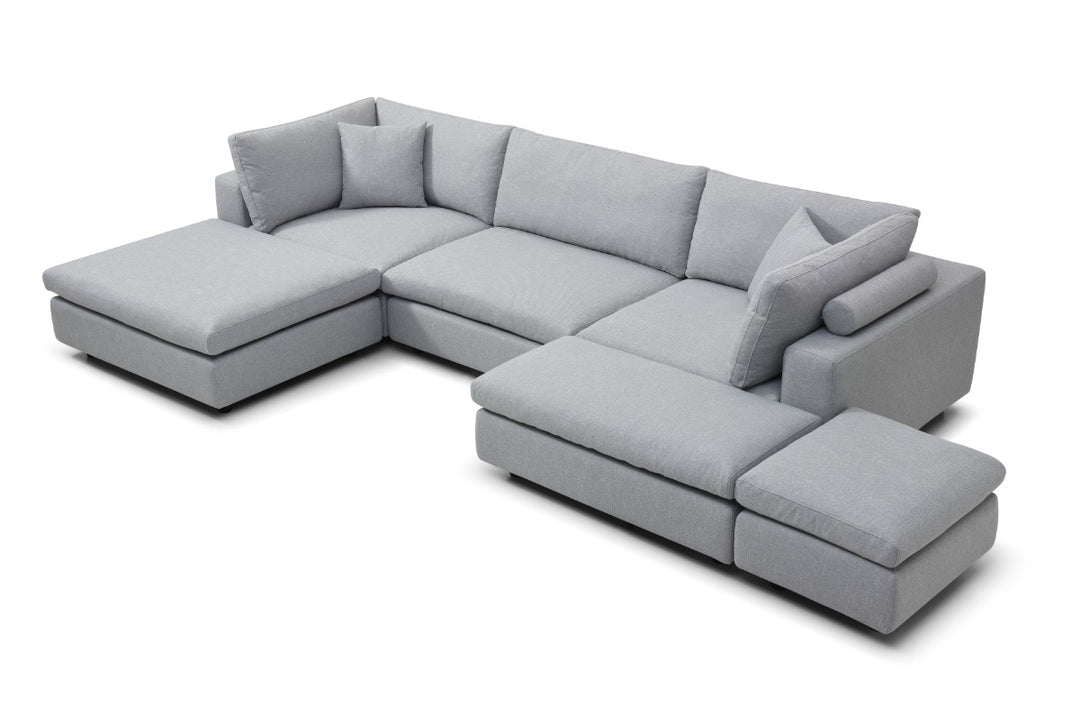 Tommy Franks Blanco Modular Sofa – Roma Weave Cool Grey 90