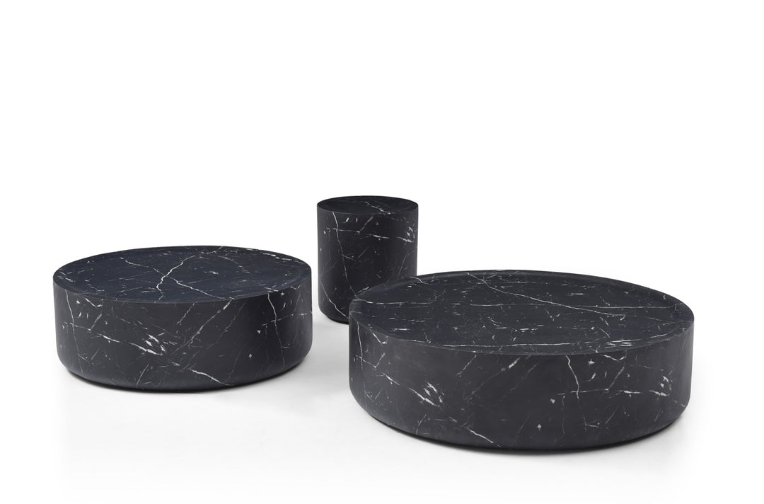Tommy Franks Ciladro Side Table – Faux Black Marble
