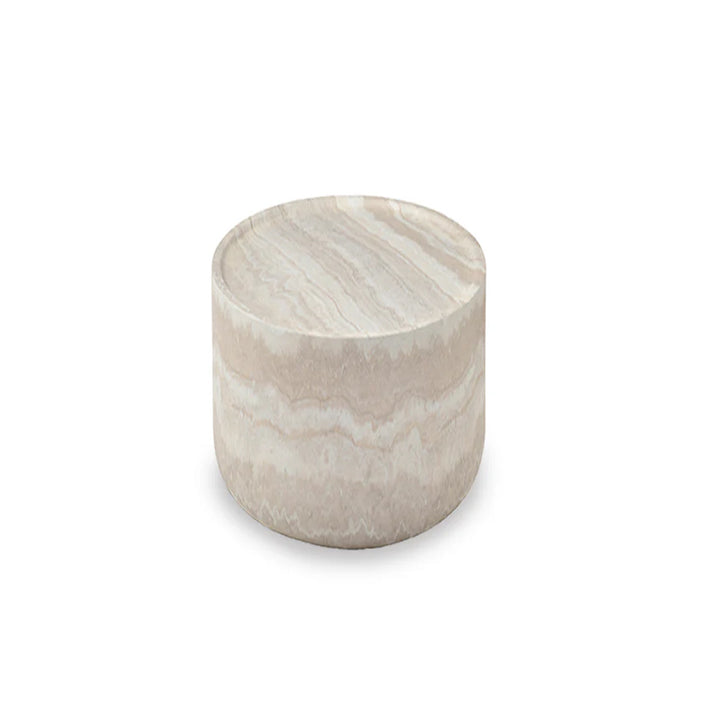 Tommy Franks Ciladro Side Table – Faux Travertine