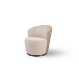 Tommy Franks Derry Swivel Chair – Bella Velour Cream & Taupe