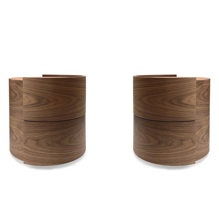 Tommy Franks Dexter Bedside Tables – Walnut – Set of 2