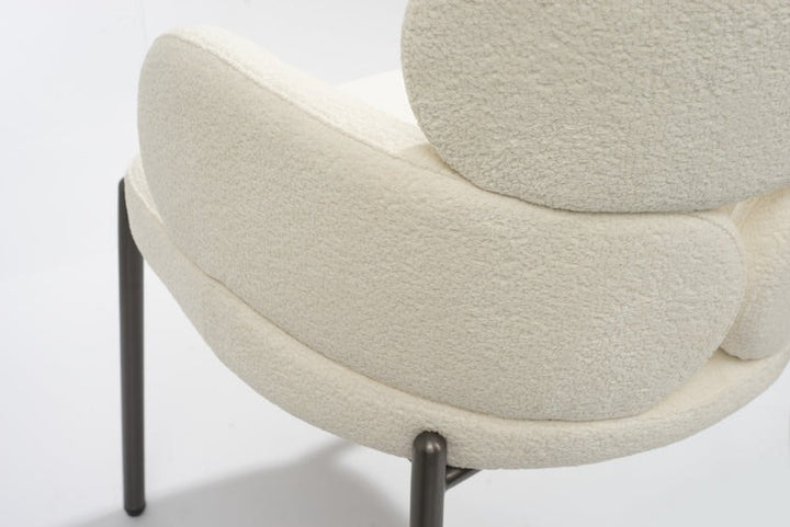 Tommy Franks Dream Dining Chair – Embley Bouclé White