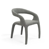 Tommy Franks Escada Dining Chair – Chex Charcoal Bouclé